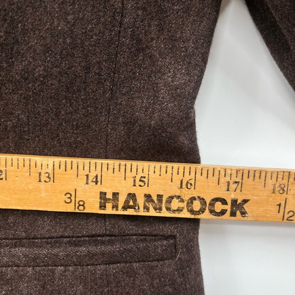 Womens Vintage Evan Picone Brown Wool Double Breasted Blazer Size 6 - Picture 5 of 13